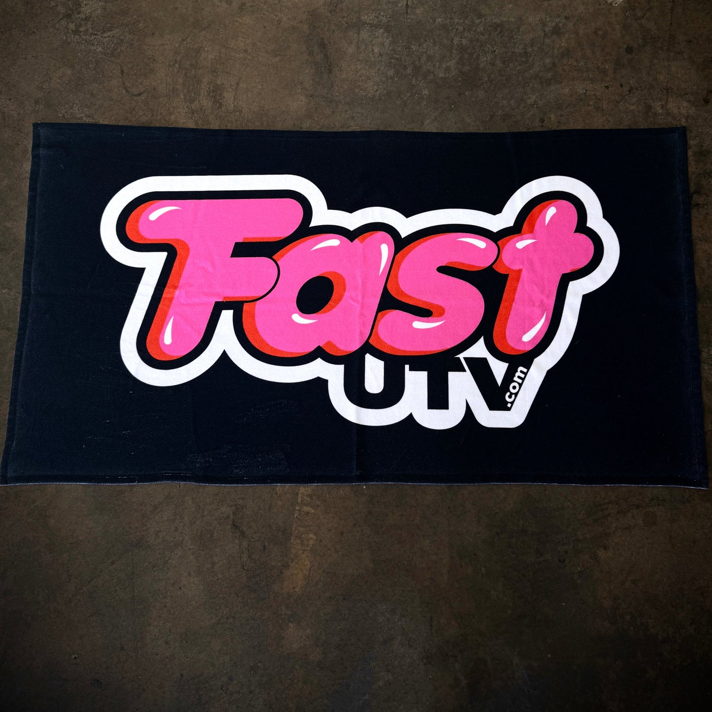FastUTV Black Beach Towel