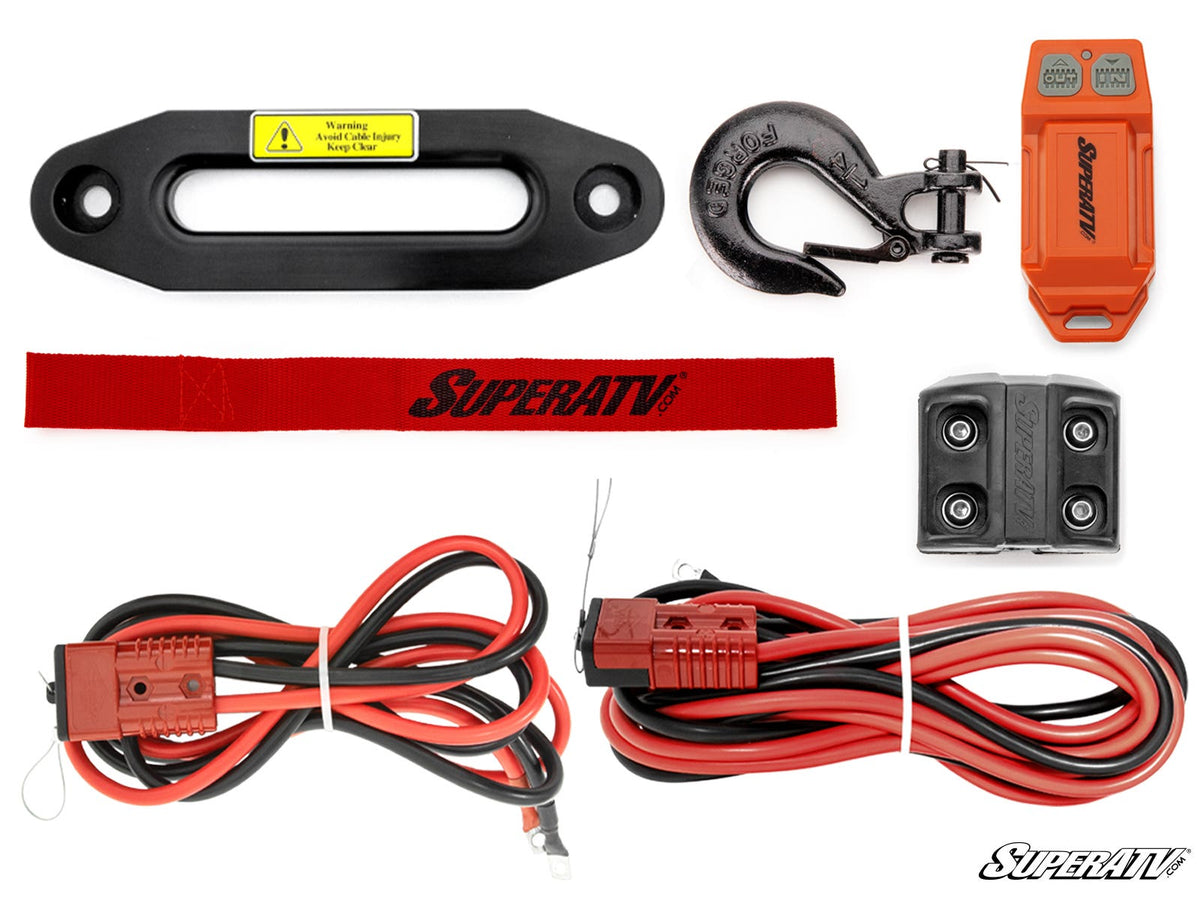 12,000 lb. Winch (with Wireless Remote & Synthetic Rope) for RZR Pro R and RZR Pro R 4 and RZR Pro S and RZR Pro S 4 and RZR Pro XP and RZR Pro XP 4 and RZR RS1 and RZR S 1000 and RZR S 800 and RZR S 900 and RZR S4 1000 and RZR Trail 900 and RZR Trail S 900 and RZR Trail S 1000 and RZR Turbo R and RZR Turbo R 4 and RZR XP and RZR XP 4 and RZR XP 1000 and RZR XP 4 1000 and RZR XP 4 900 and RZR XP Turbo and RZR XP 4 Turbo and RZR XP Turbo S and RZR XP 4 Turbo S and RZR XP S and RZR XP 900 and RZR 4 800 and RZ