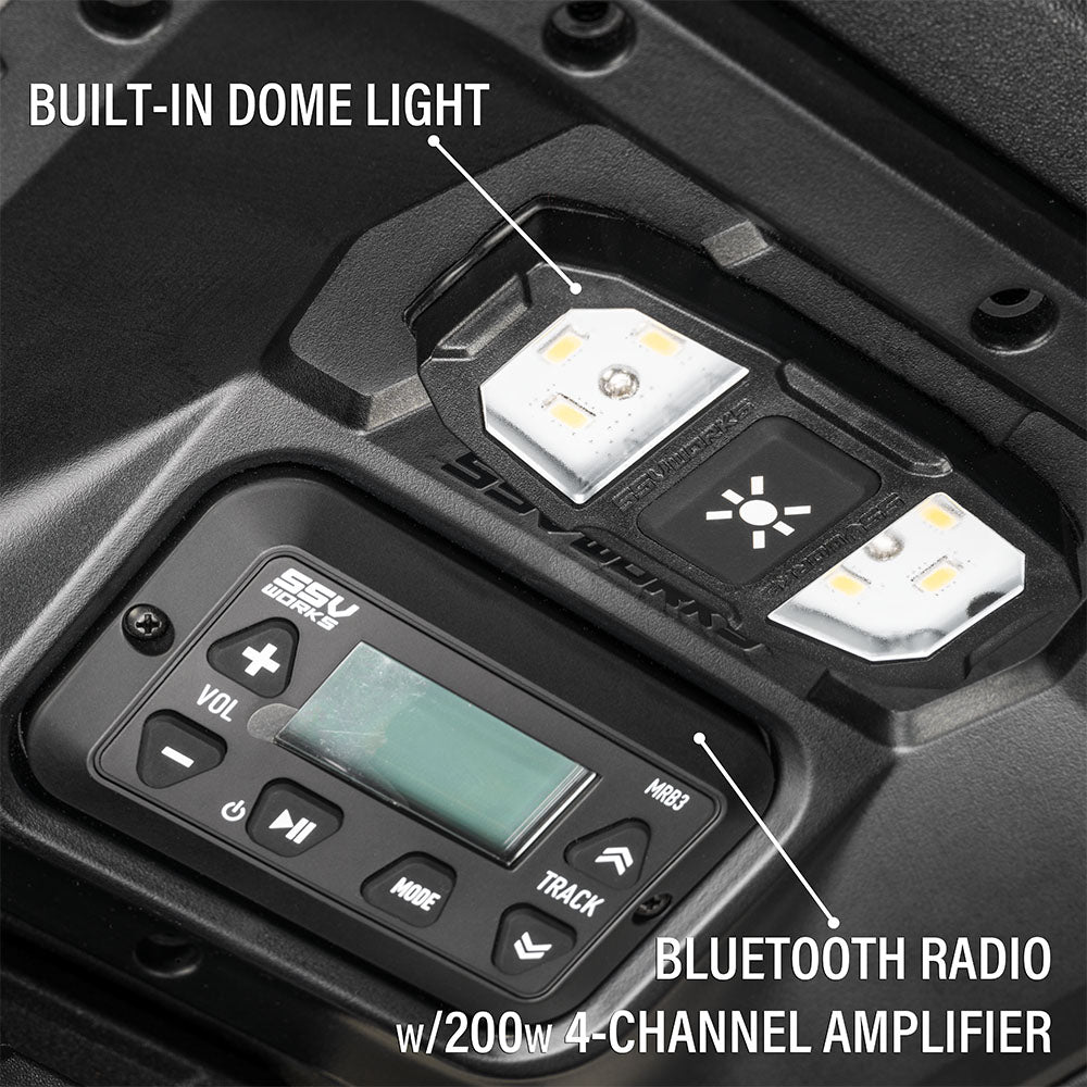 2024-2026 Polaris® RZR XP 1000 2-Speaker Overhead Soundbar w/MRB3S Bluetooth Radio and Built-in Dome Light - product image 4
