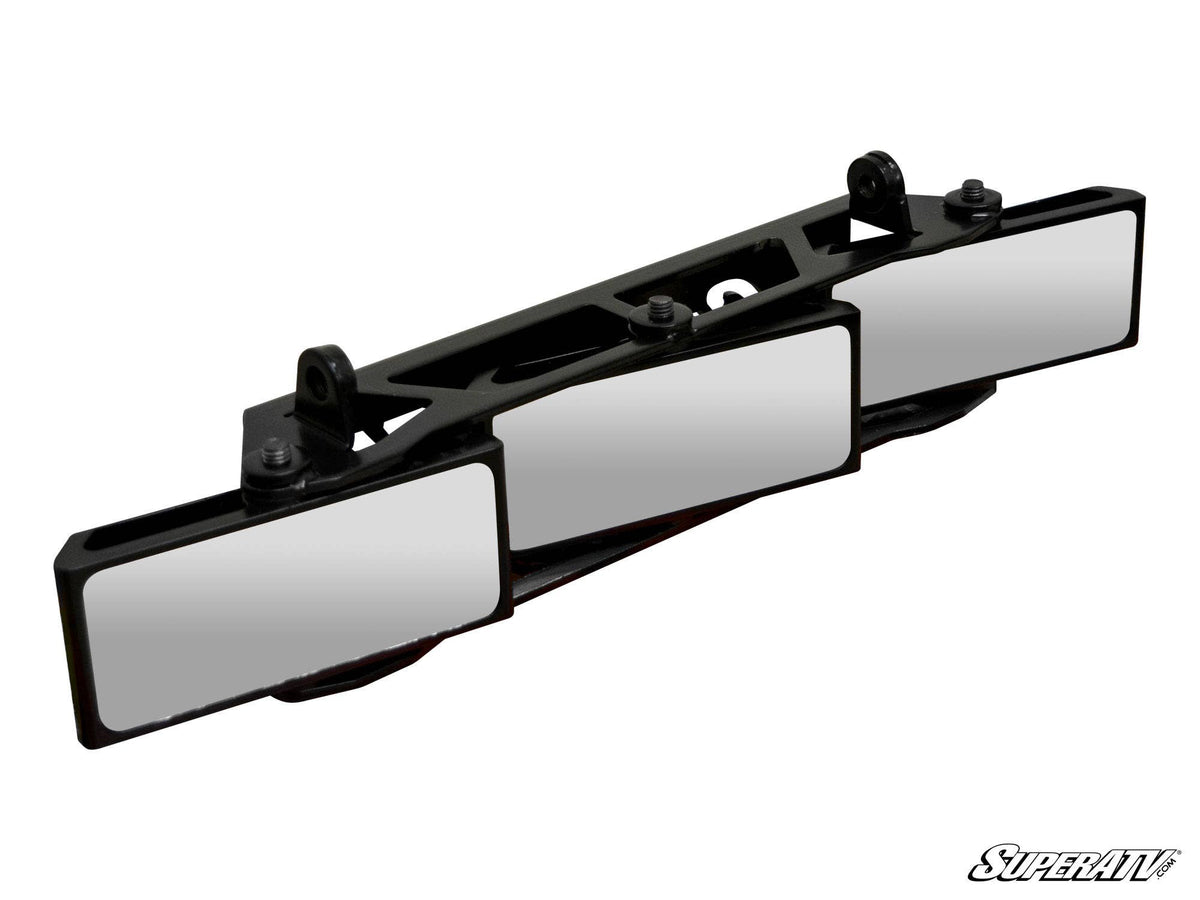 3 Panel Rear View Mirror with 1.75" Clamps for RZR Pro R and RZR Pro R 4 and RZR S 1000 and RZR S 800 and RZR S 900 and RZR S4 1000 and RZR Turbo R and RZR Turbo R 4 and RZR XP 1000 and RZR XP 4 1000 and RZR XP 4 900 and RZR XP Turbo and RZR XP 4 Turbo and RZR XP Turbo S and RZR XP 4 Turbo S and RZR XP 900 and RZR 4 800 and RZR 4 900 and RZR 570 and RZR 800 and RZR 900