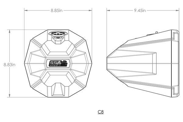 Universal 8" Cage-Mount Speaker-Pods for UTVs, Boats and more - product image 7