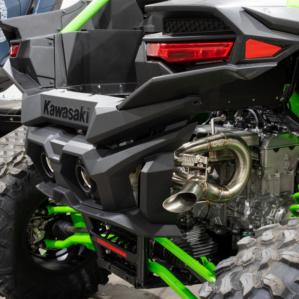 RPM Kawasaki H2 3/4 Exhaust – 2.5" Mid Pipe + Chambered Muffler | Straight or E-Valve Option — view 18