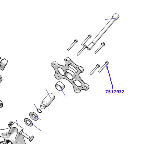 RPM RZR P90x TITANIUM Clutch Cover Bolts (QTY 6) #7517932  Hex Screw Flange M6X1.0X50mm — view 3