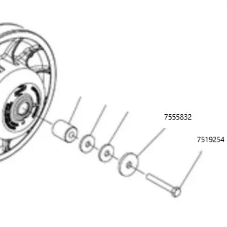 RPM RZR Turbo R, Pro S, Pro XP, XPT TITANIUM Secondary Bolt & Washer 7556219 / 7521306: HEX FLANGE M8 X 1.25 X 50 — view 3