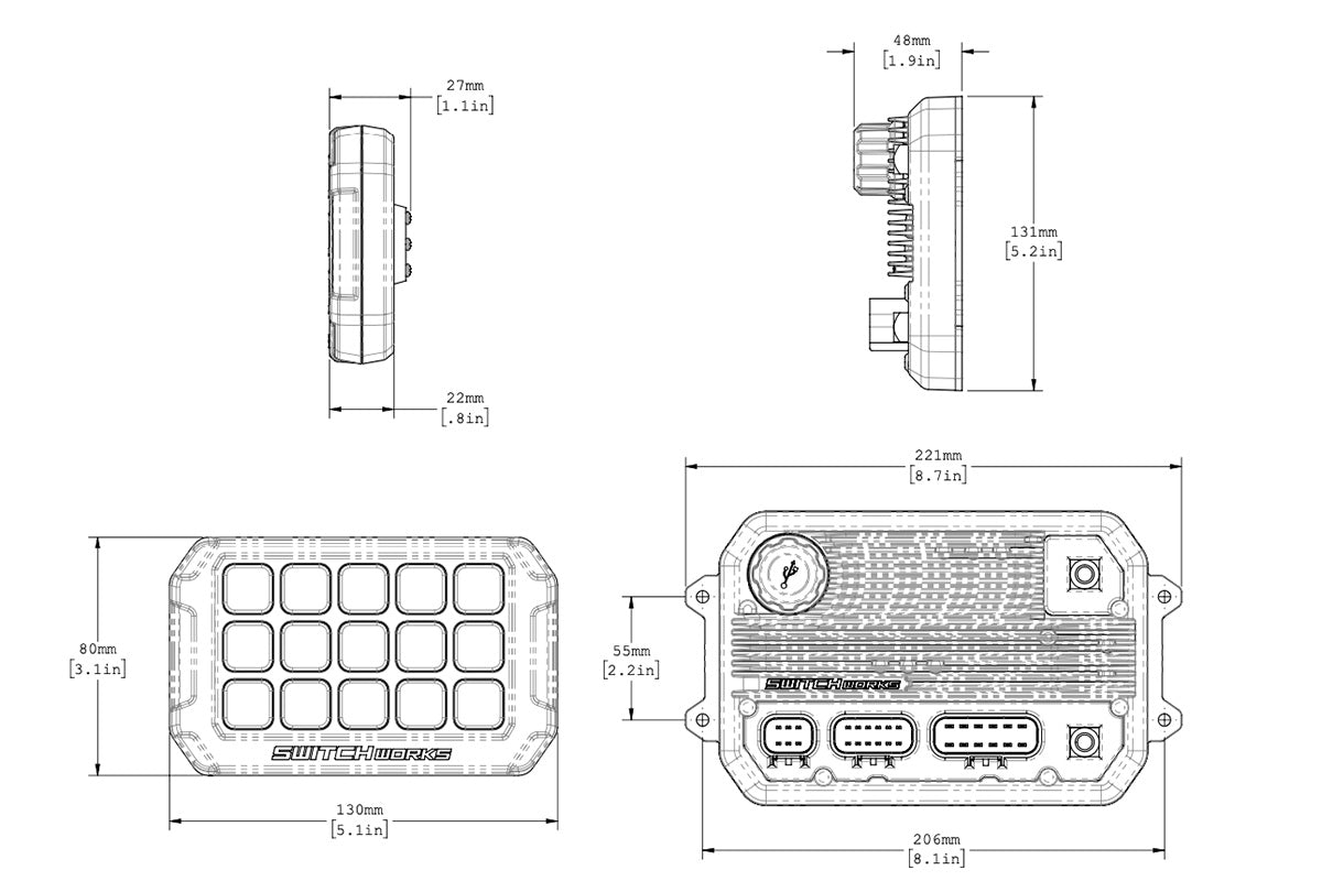 Alpha12 Digital Smart Switcher with 12-Outputs and Rollcage Mount - product image 9