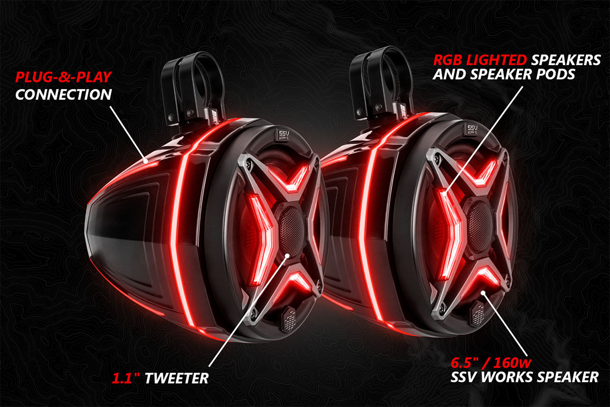 2014-2023 Polaris RZR V-Spec 5-Speaker Plug-&-Play Kit with JVC - product image 6