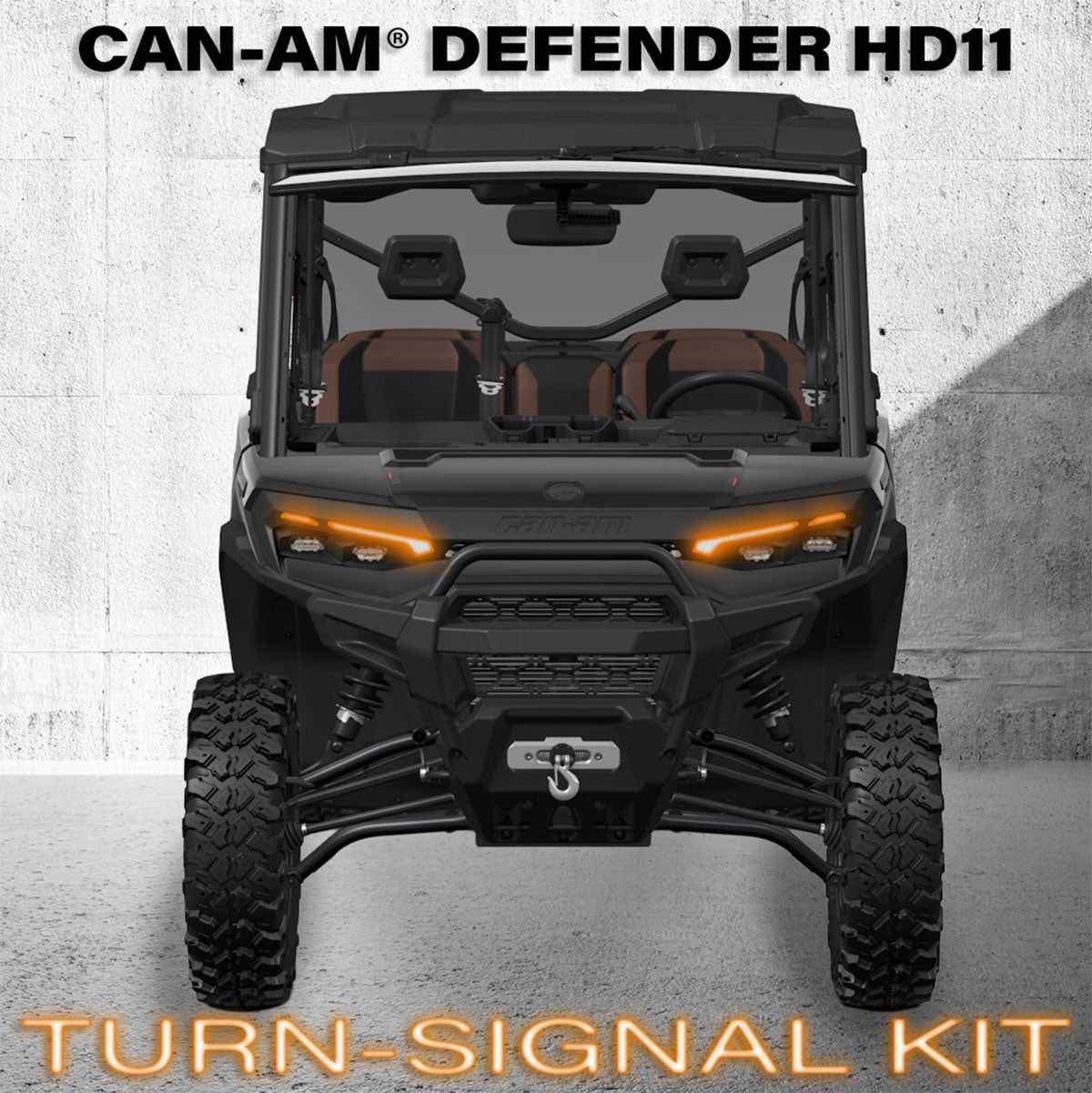 Turn-Signal Plug-&-Play Kit | 2026 Can-Am Defender HD11 | Front LED Lights w/Taillight Integration
