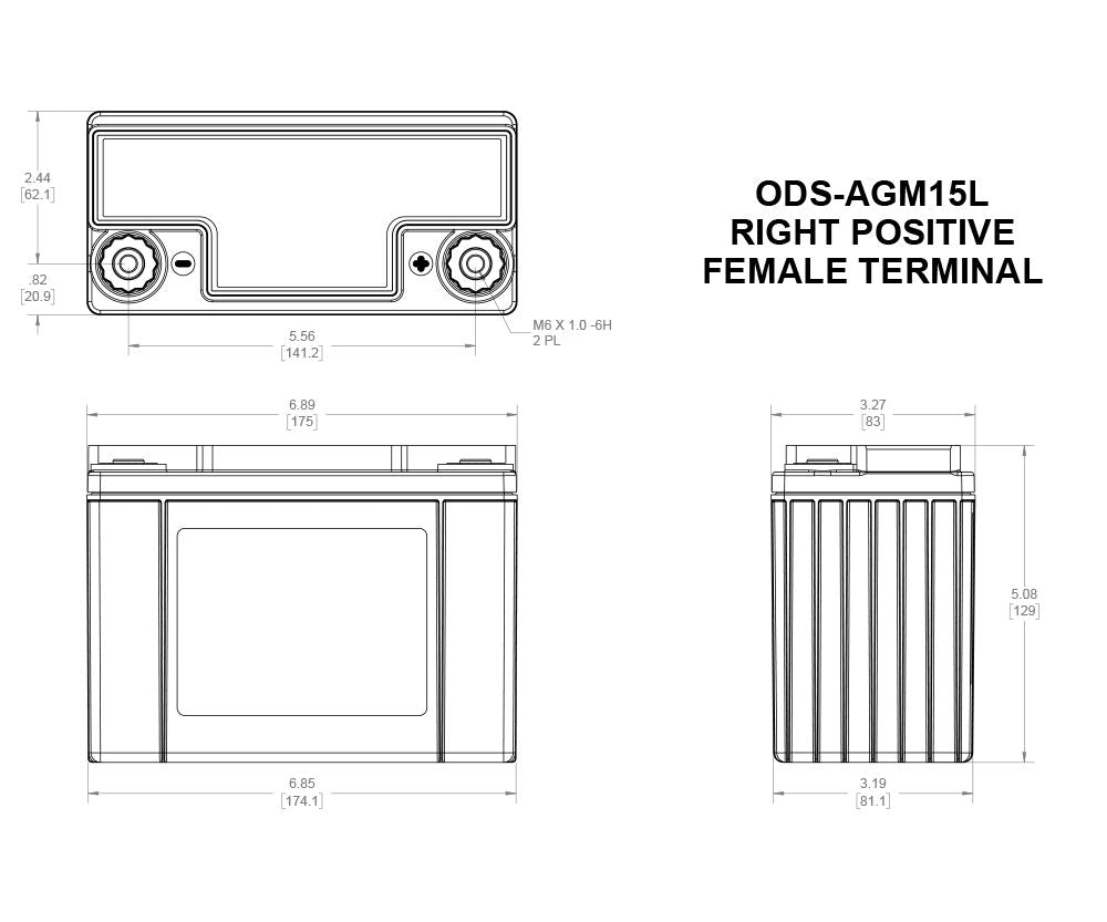 ODS-AGM15L | Odyssey battery and electrical product - image 2