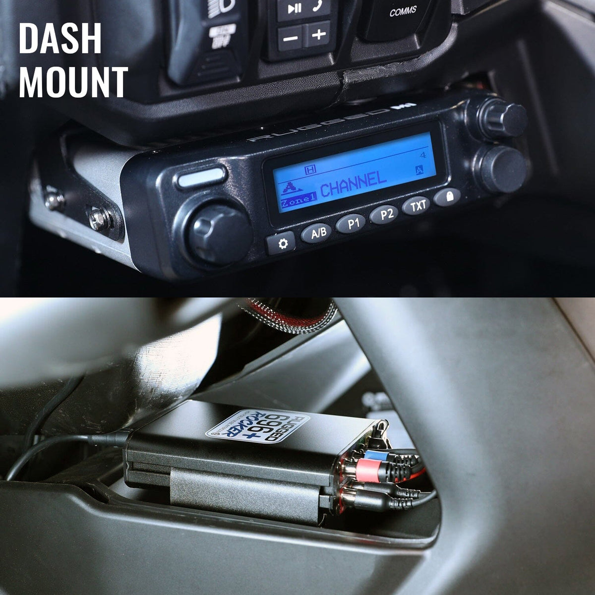 Can-Am Maverick R Complete Communication Kit with Rocker Switch Bluetooth Intercom and 2-Way Radio - product image 2