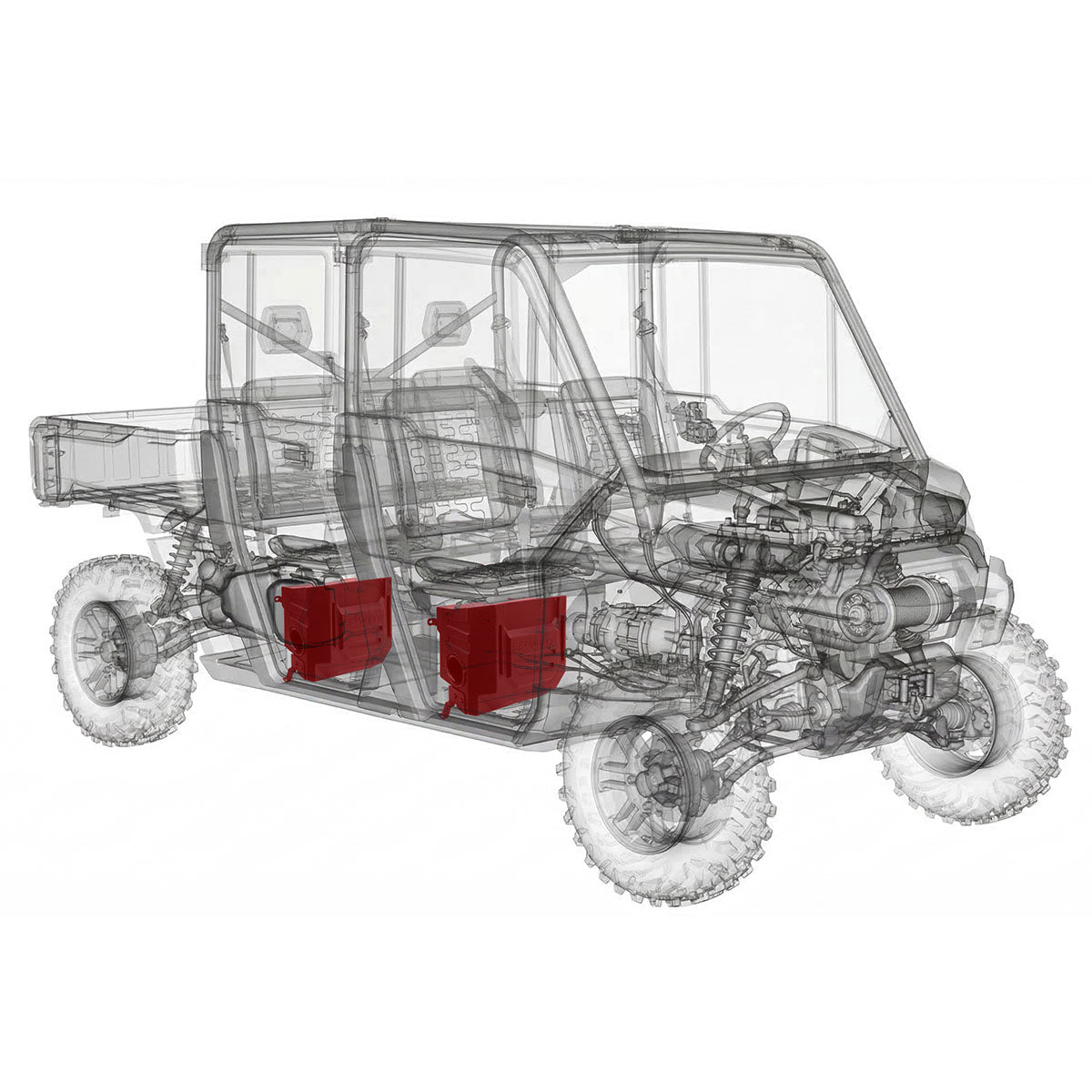 2026 Can-Am® Defender HD11 Passenger-Side, Front or Rear Under-Seat 10" Ported Subwoofer Enclosure - product image 4