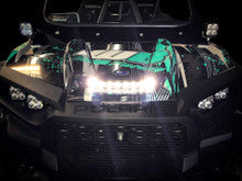Polaris S8 10 Inch Hood Mount Light Bar Kit - Polaris 2016-18 RZR XP Turbo - Baja Designs UTV lighting product image 2