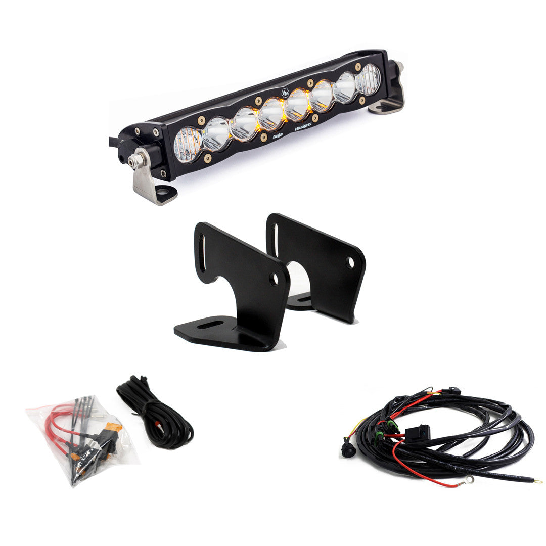 Polaris S8 10 Inch Hood Mount Light Bar Kit - Polaris 2020-2026 RZR Pro XP; 2024 RZR Turbo R - Baja Designs UTV lighting product image 1