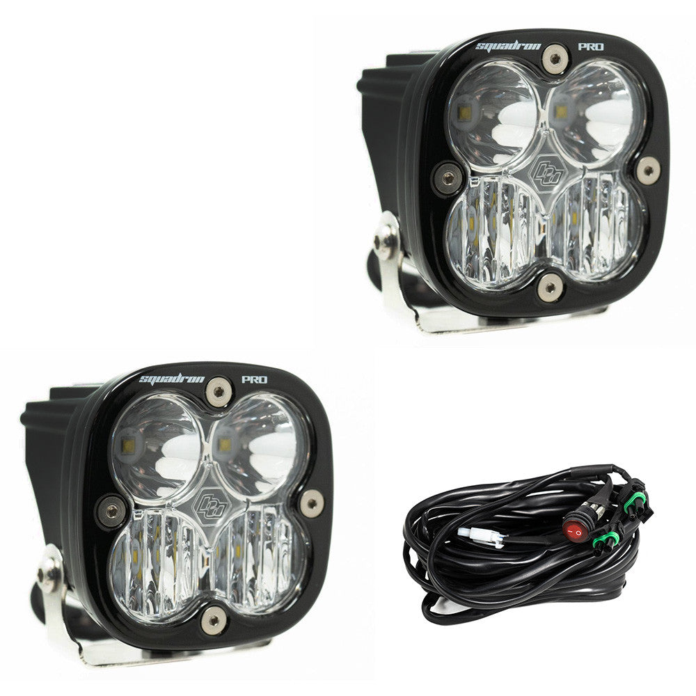 Baja Designs Squadron Pro Black LED Auxiliary Light Pod Pair (Universal Fit)