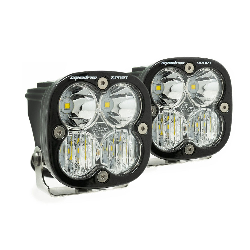 Squadron sport black LED auxiliary light pod pair - universal