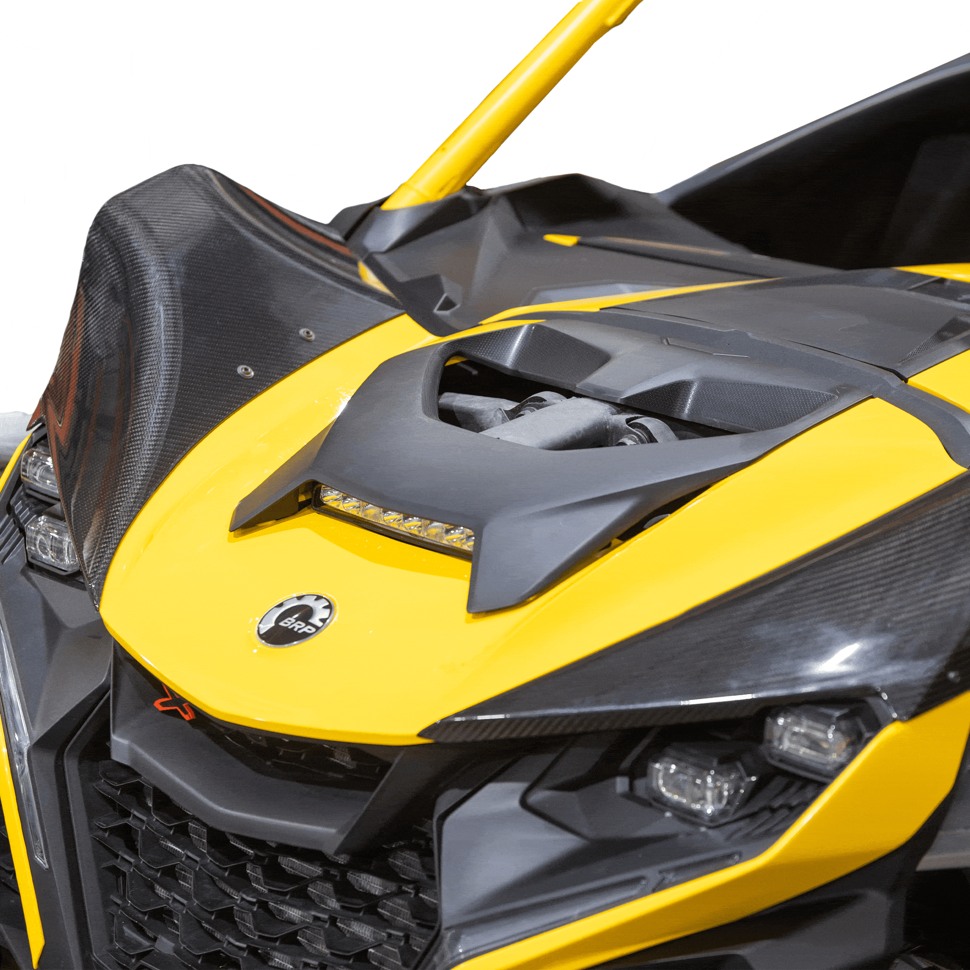 RPM Can-Am Maverick R Carbon Fiber Full Coverage Hood — view 2