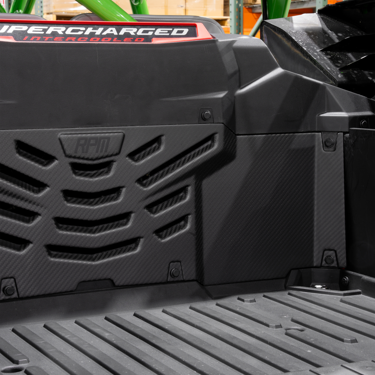 RPM Kawasaki H2 Carbon Fiber Louvered Cargo Cover — view 5