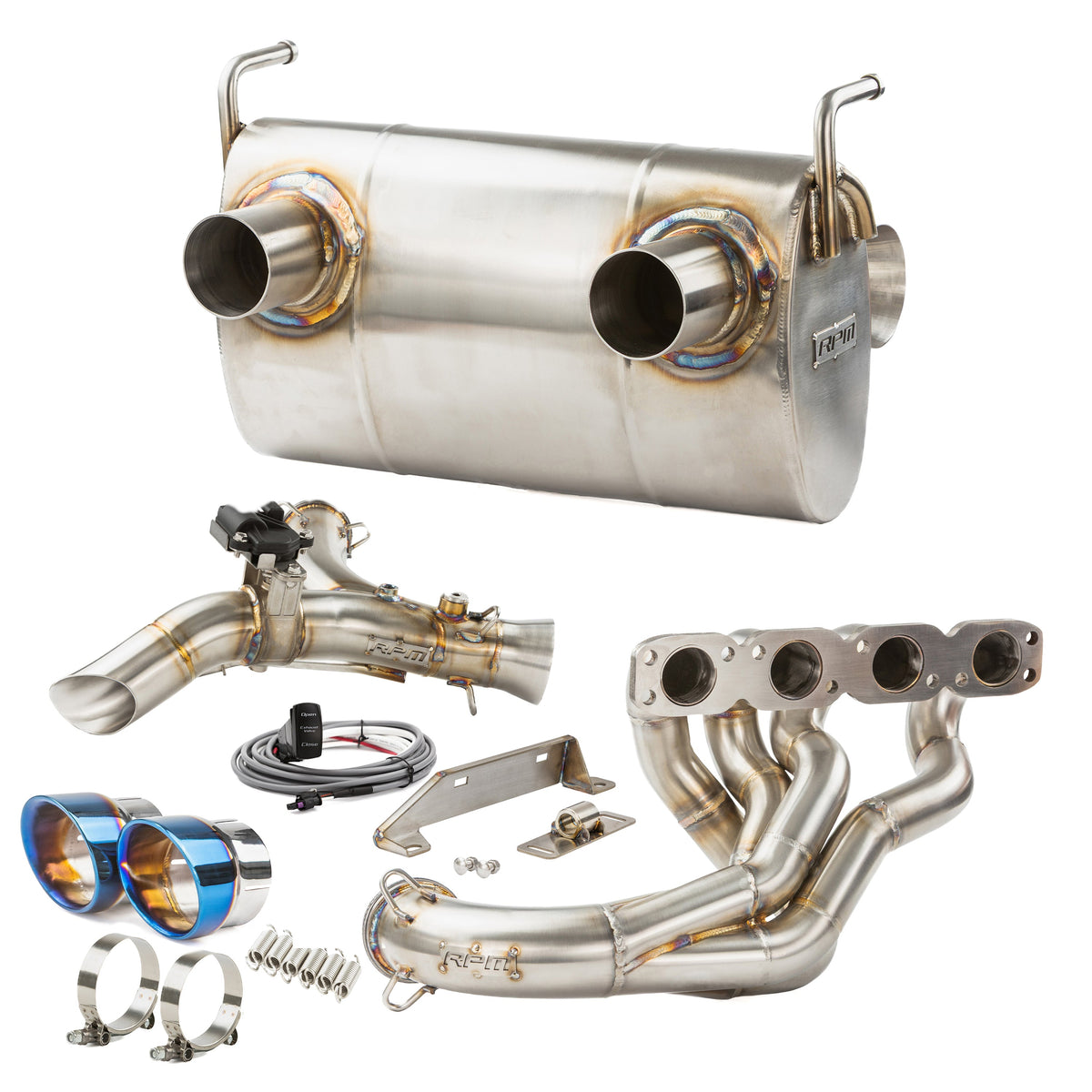 RPM SxS Kawasaki Teryx H2 2.5" Full Exhaust System with Chambered Muffler + Optional E-Valve — view 13