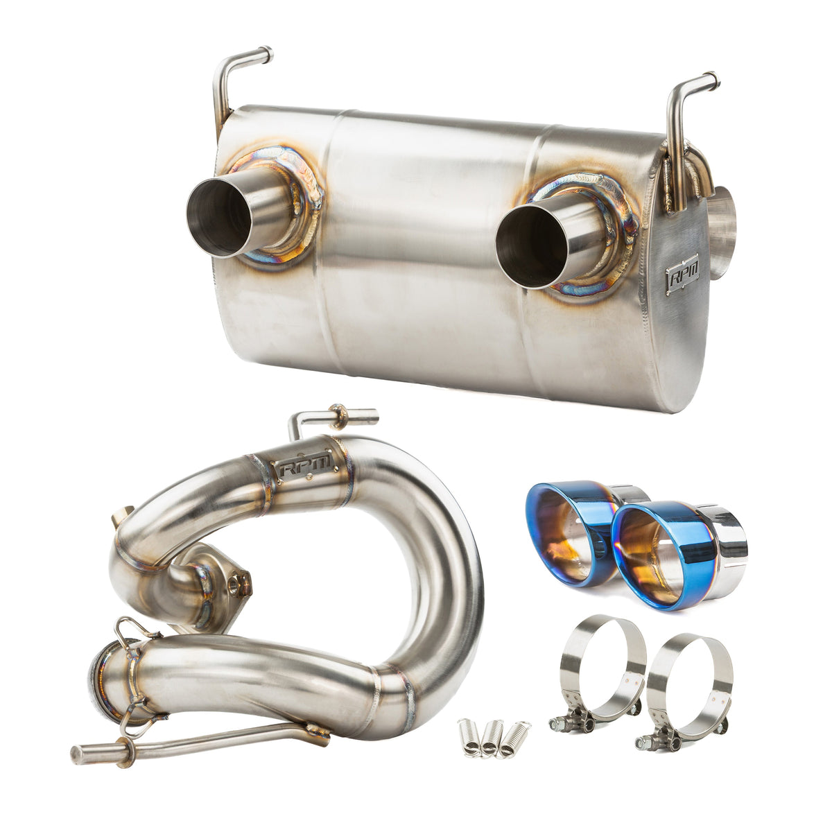 RPM Kawasaki H2 3/4 Exhaust – 2.5" Mid Pipe + Chambered Muffler | Straight or E-Valve Option — view 12