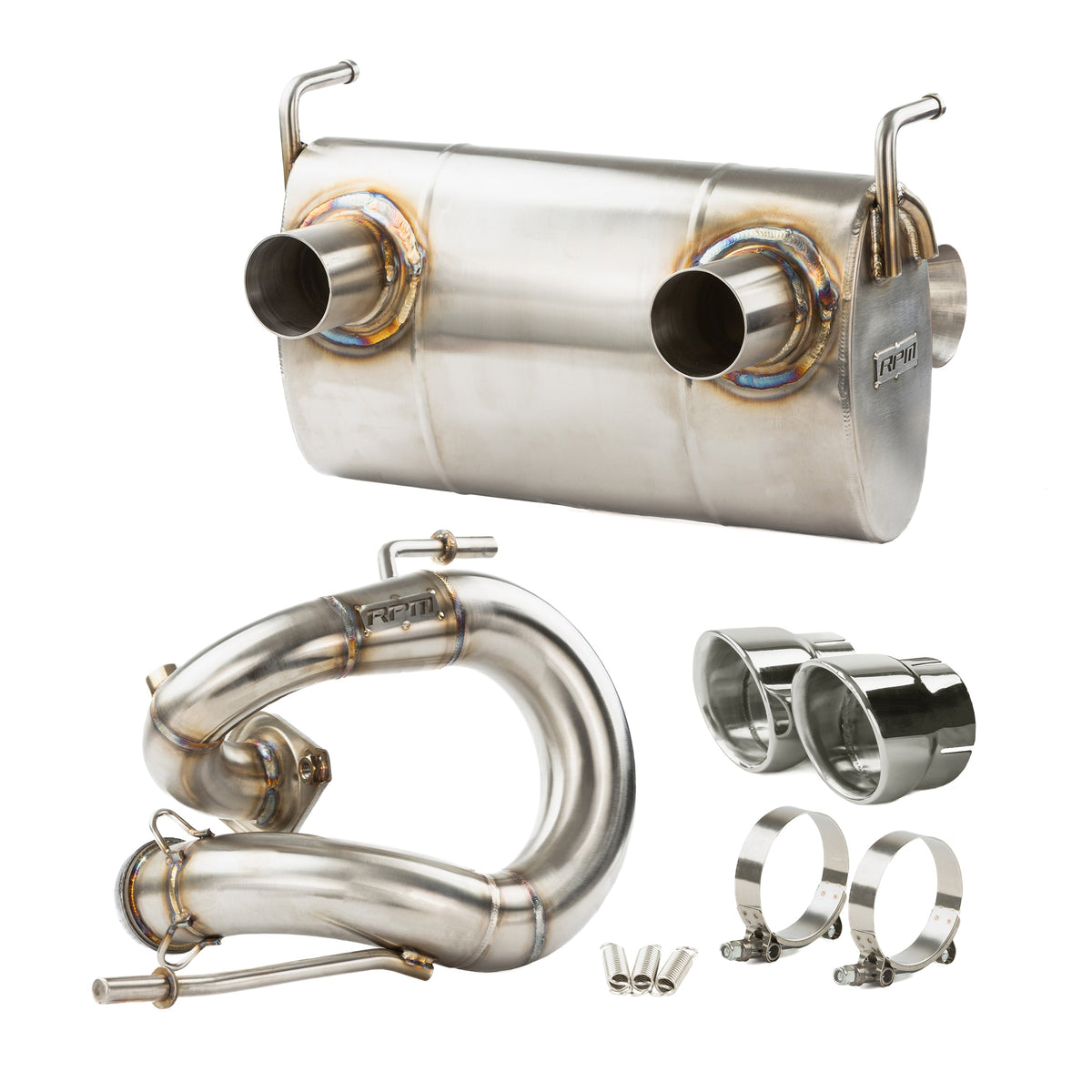 RPM Kawasaki H2 3/4 Exhaust – 2.5" Mid Pipe + Chambered Muffler | Straight or E-Valve Option — view 11