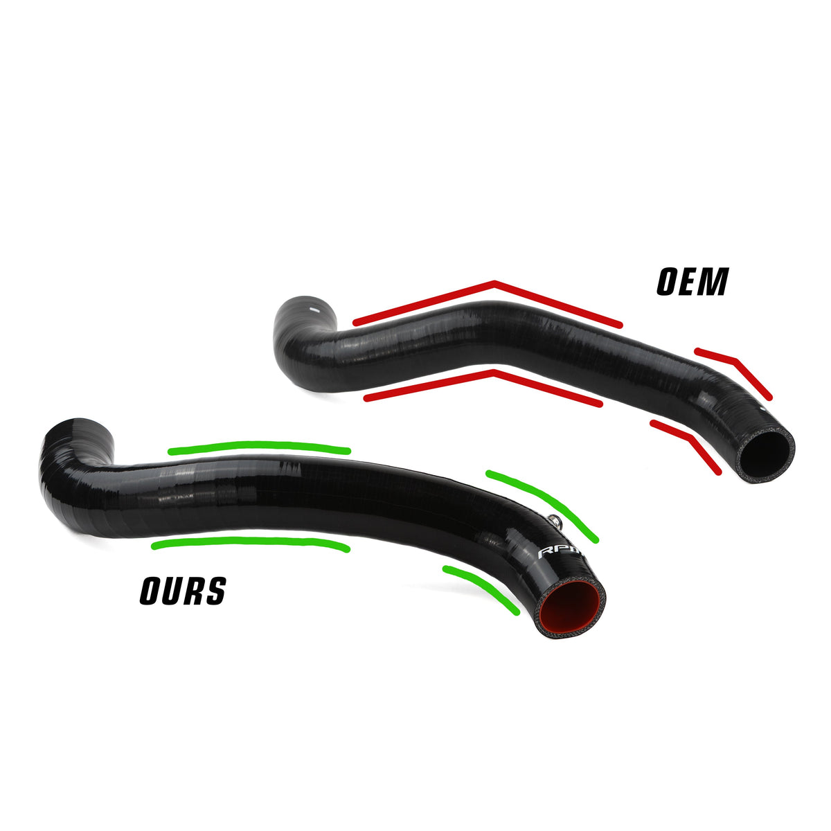 RPM Kawasaki H2 Teryx 5-Ply, Wire Reinforced, Port Matched Silicone Charge Tubes — view 9