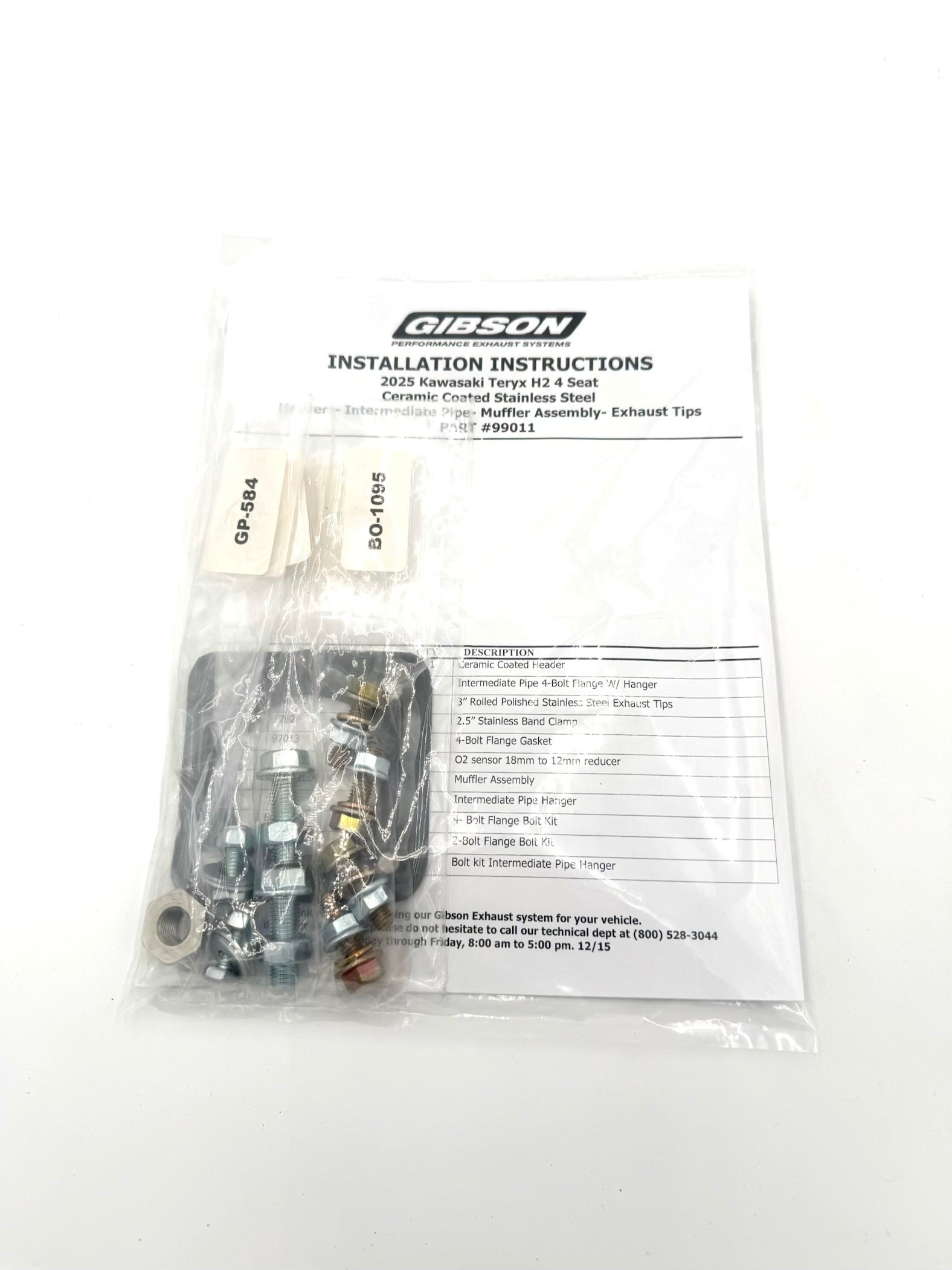 Gibson 3.0” Polished Exhaust Tips for Kawasaki TERYX®4 H2