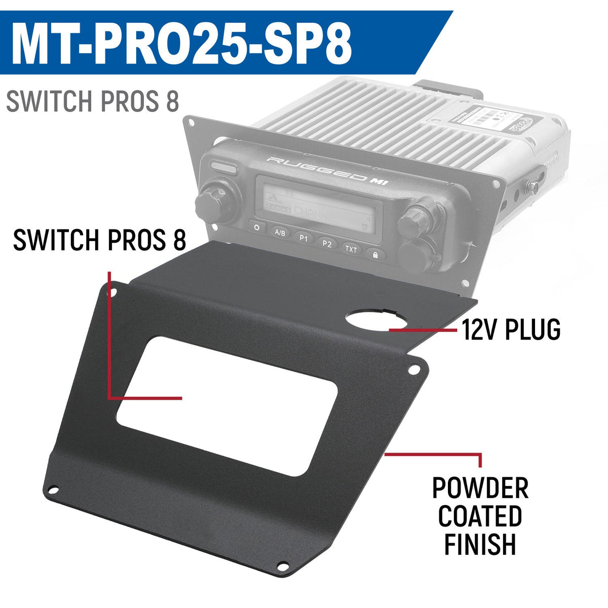 Lower Accessory Panel for 2025 Polaris RZR Pro XP, Pro R, and Pro S Radio Mount - product image 4