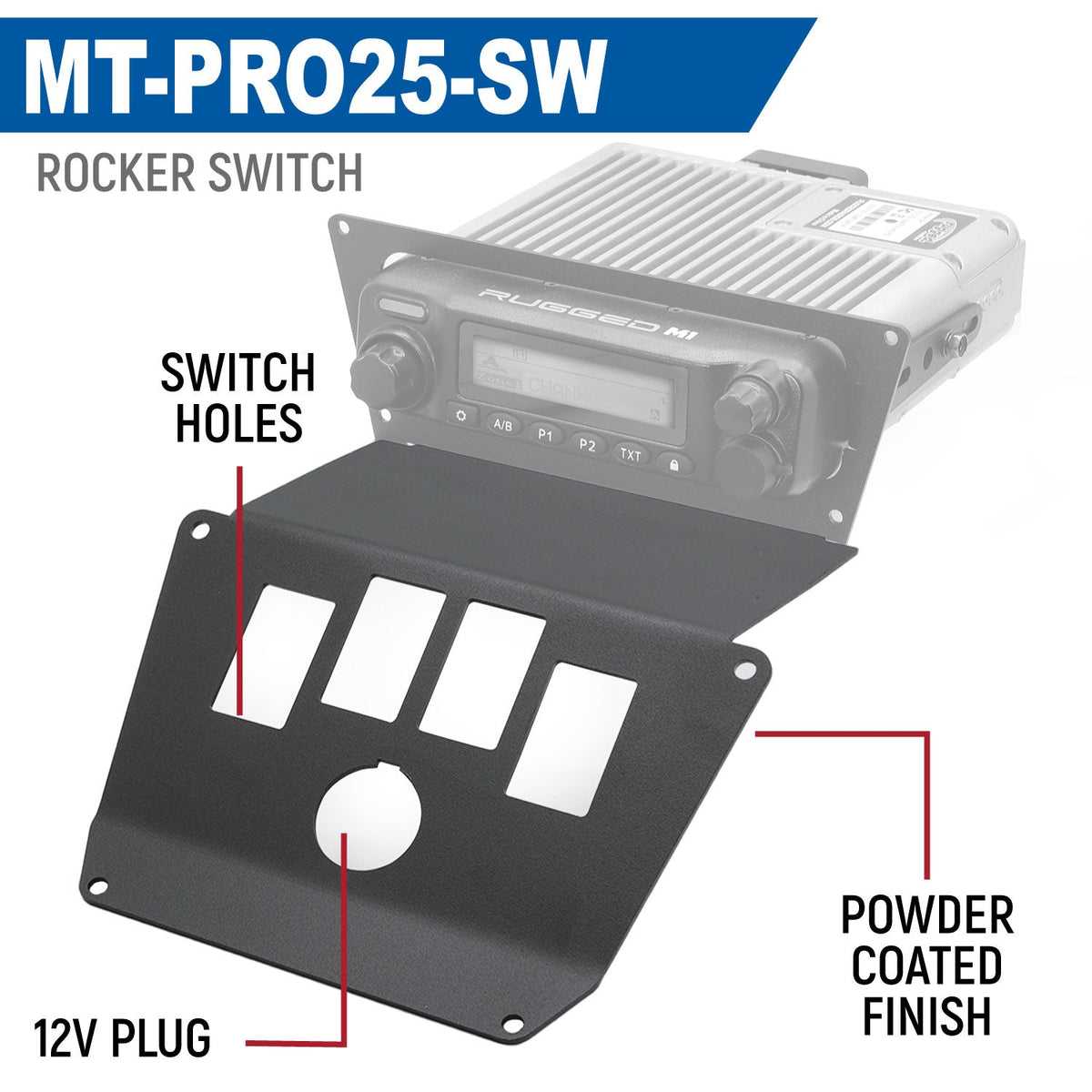 Lower Accessory Panel for 2025 Polaris RZR Pro XP, Pro R, and Pro S Radio Mount - product image 2
