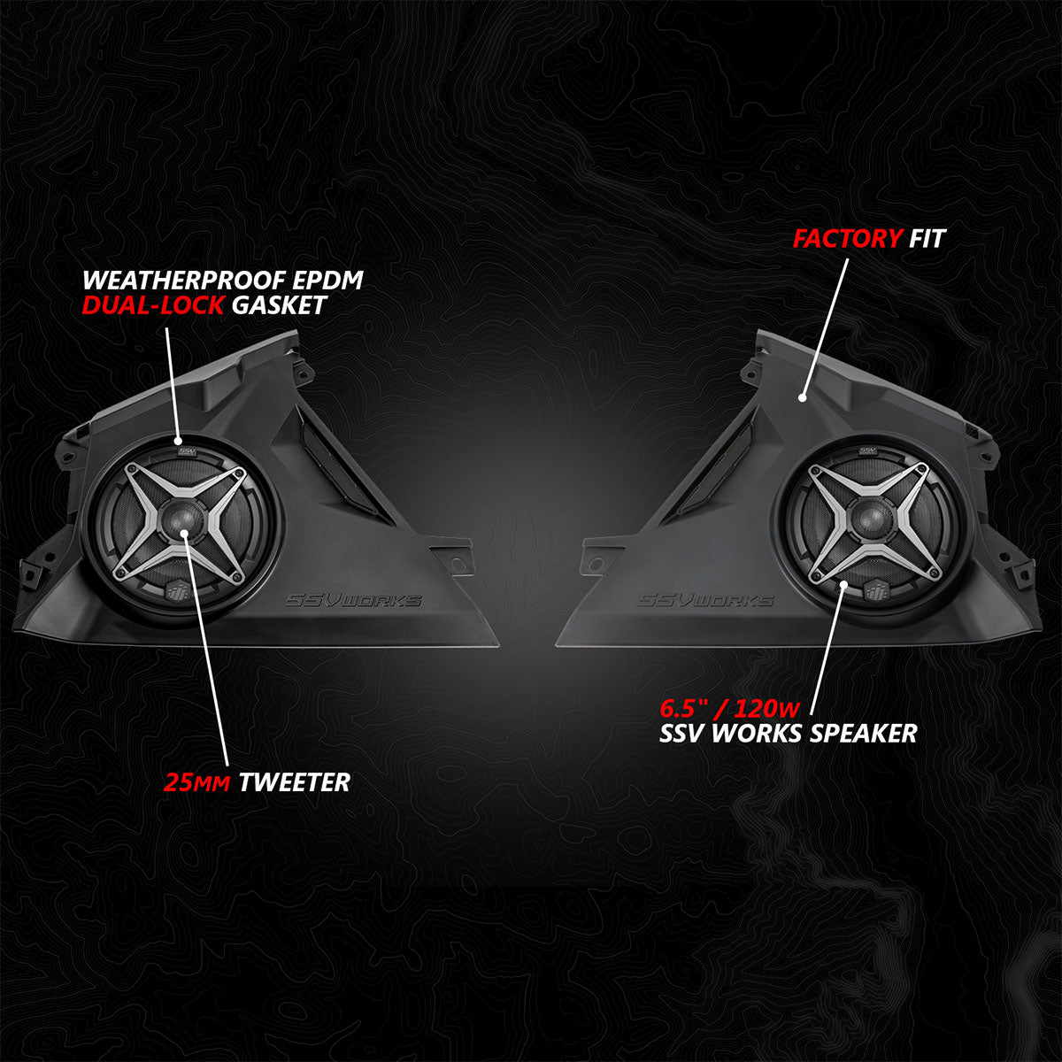 2024-2026 Can-Am® Maverick R Front-Dash 6.5" Speaker-Panels - product image 2