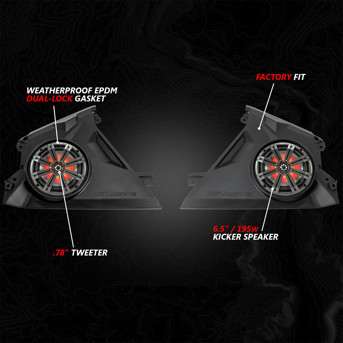 2024-2026 Can-Am® Maverick R Front-Dash 6.5" Speaker-Panels - product image 4