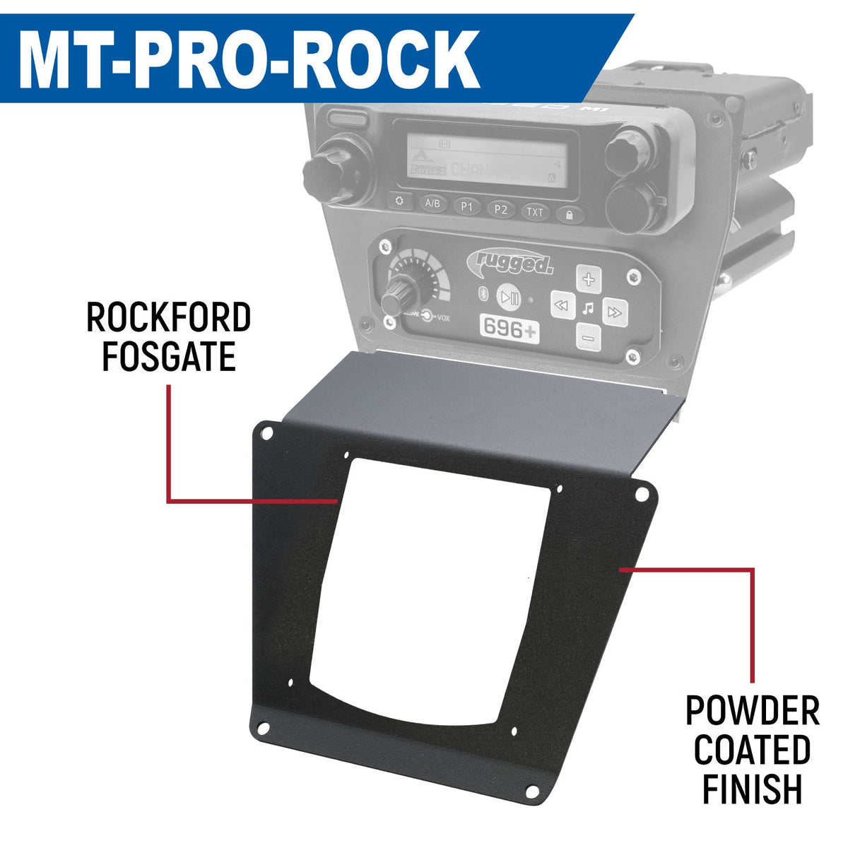 Lower Accessory Panel for Polaris RZR PRO XP, RZR Turbo R, and RZR PRO R Dash Mount Radio and Intercom - product image 9