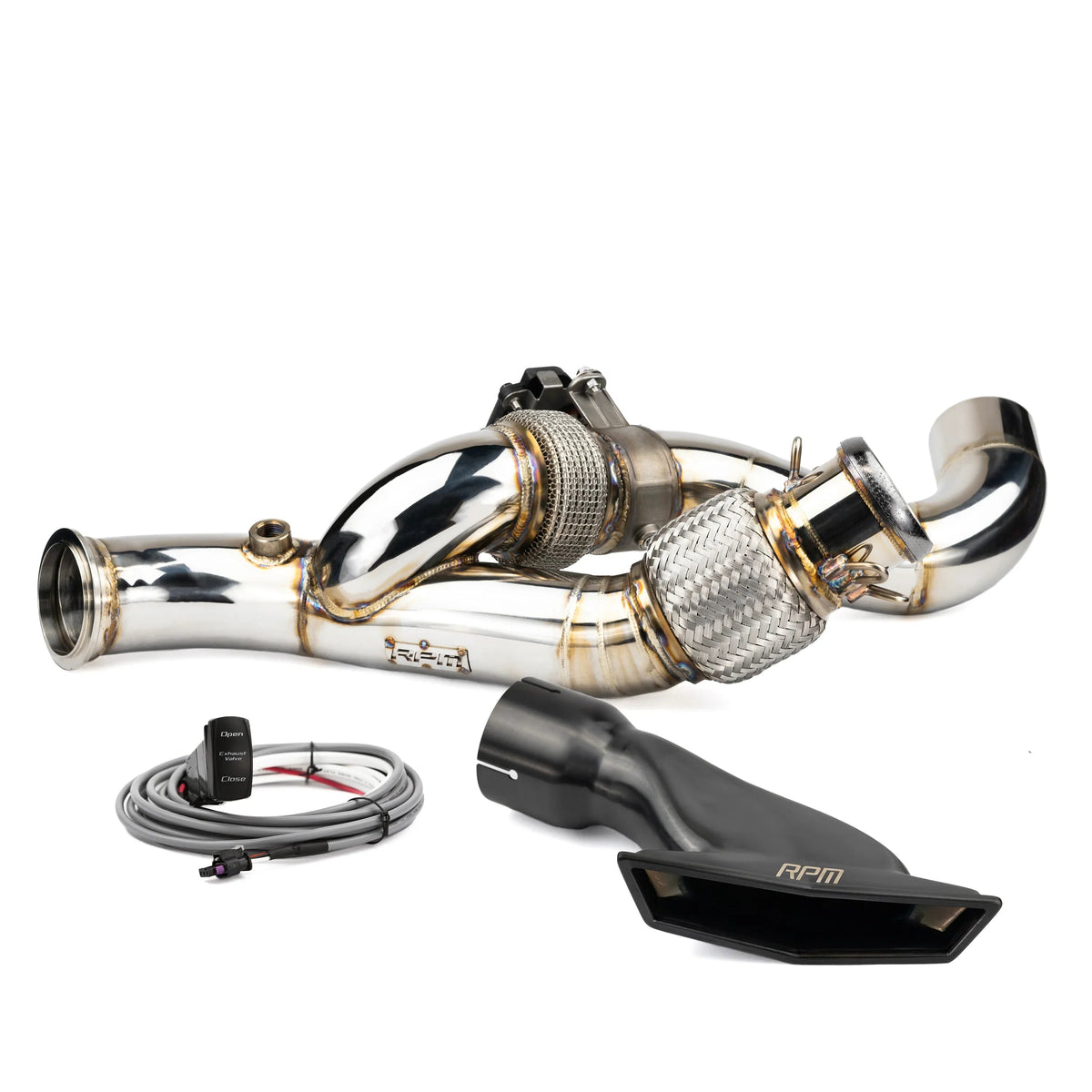RPM Can-Am Maverick R 3" E-Valve Mid Pipe / Electronic Dump Valve — view 8