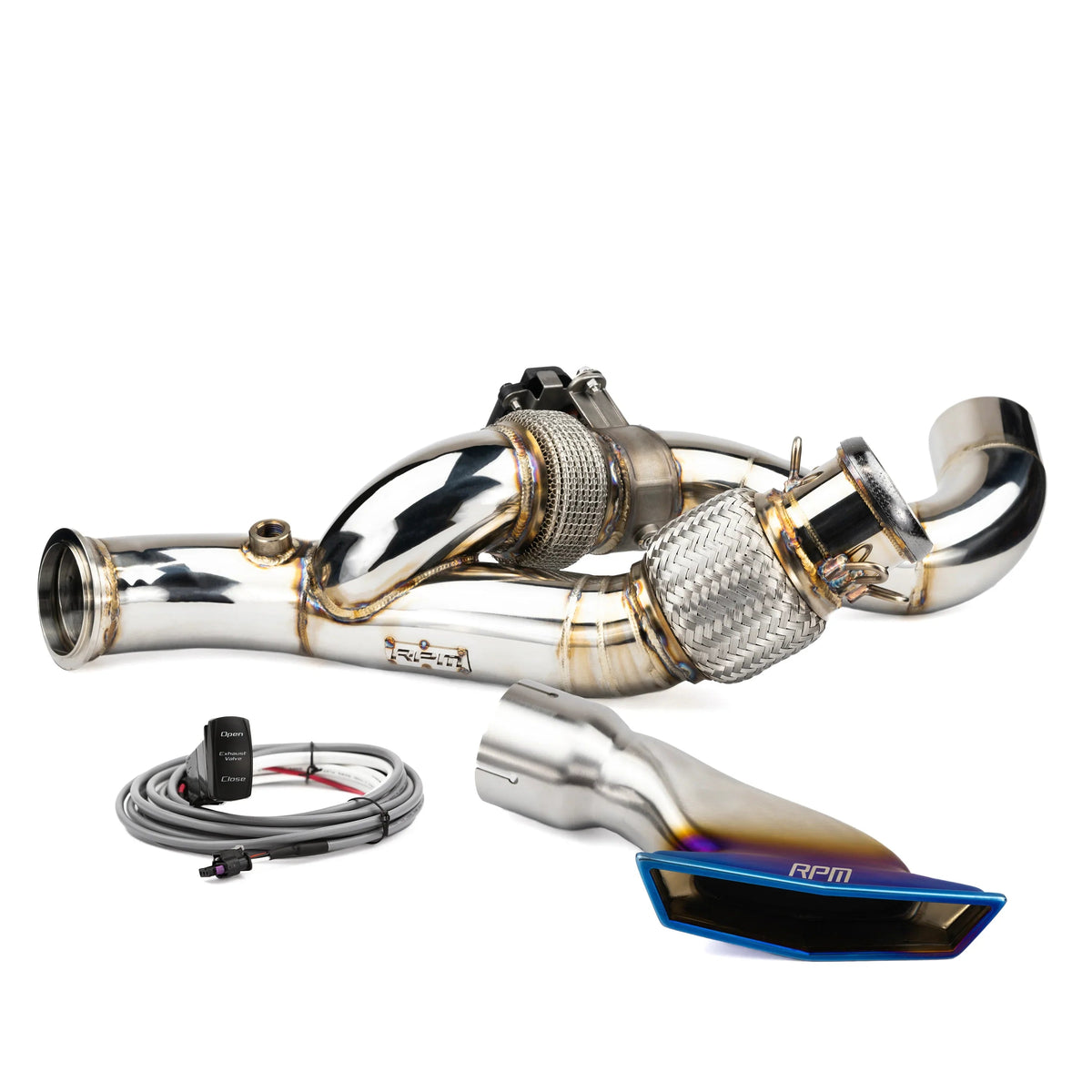 RPM Can-Am Maverick R 3" E-Valve Mid Pipe / Electronic Dump Valve — view 9