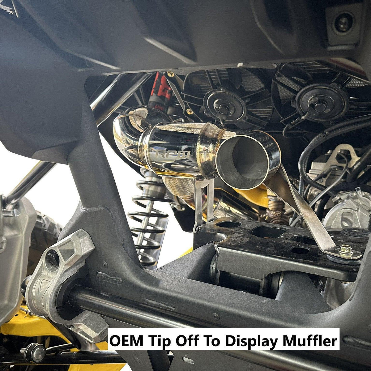 RPM Can-Am Maverick R 3" Slip On Muffler Delete / Race Pipe — view 8