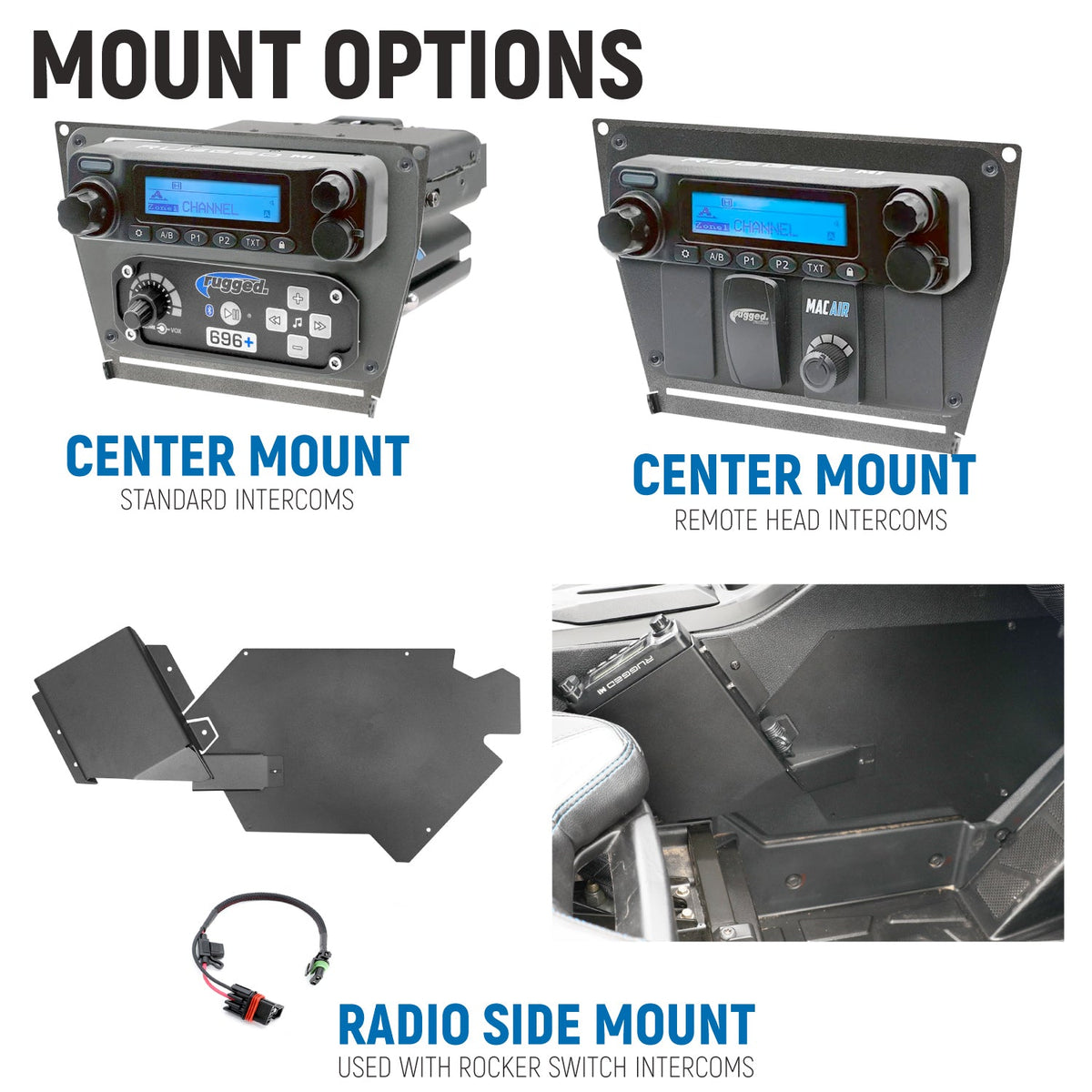 Polaris RZR PRO XP - Turbo R - Pro R - Complete Communication Kit with Bluetooth Intercom and 2-Way Radio - product image 3