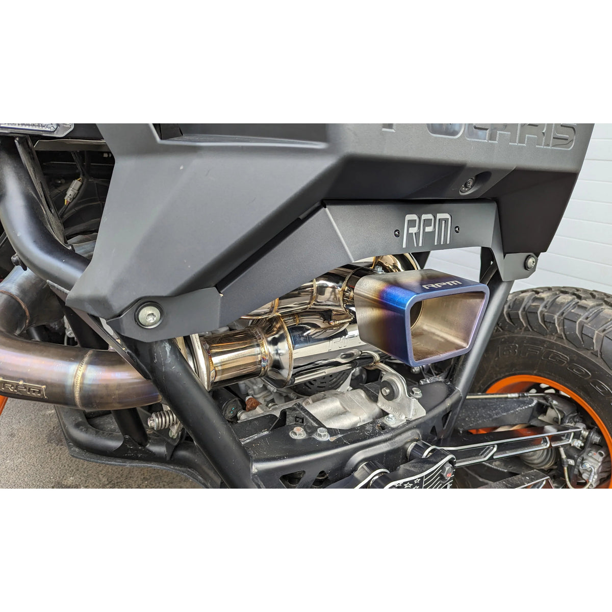 RPM RZR Pro R Rear Fascia Delete Trim Shield / Muffler Cover — view 3
