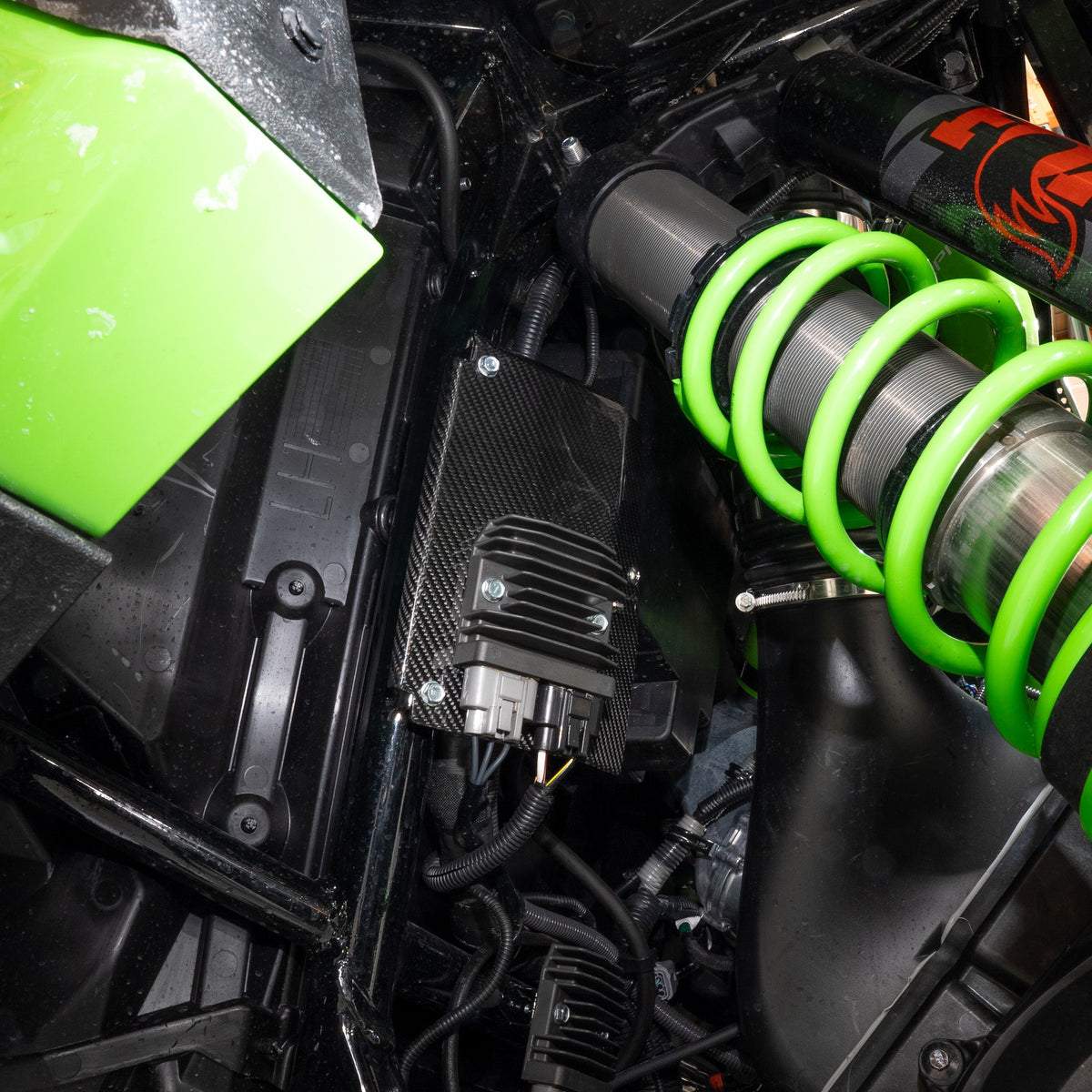 RPM Kawasaki H2 Carbon Fiber Regulator Rectifier Cover — view 4