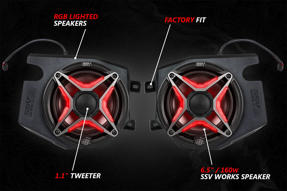 2014-2023 Polaris RZR V-Spec 5-Speaker Plug-&-Play Kit for Ride Command - product image 4
