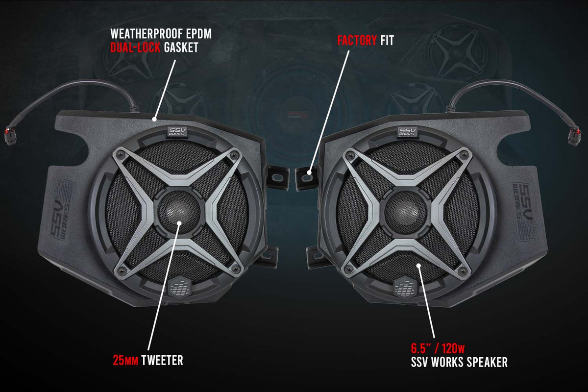 2014-2023 Polaris RZR Front Kick 6.5" Speaker Pods - product image 2