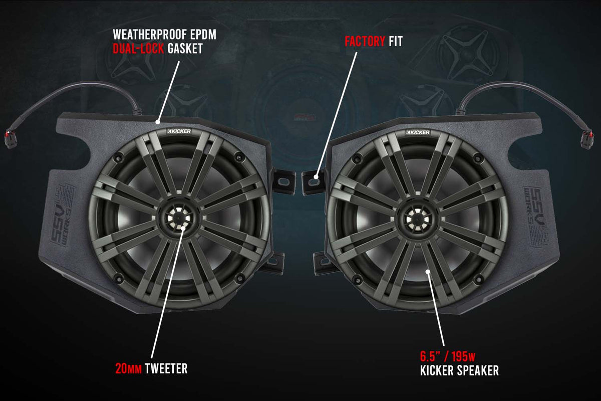 2014-2023 Polaris RZR Front Kick 6.5" Speaker Pods - product image 3
