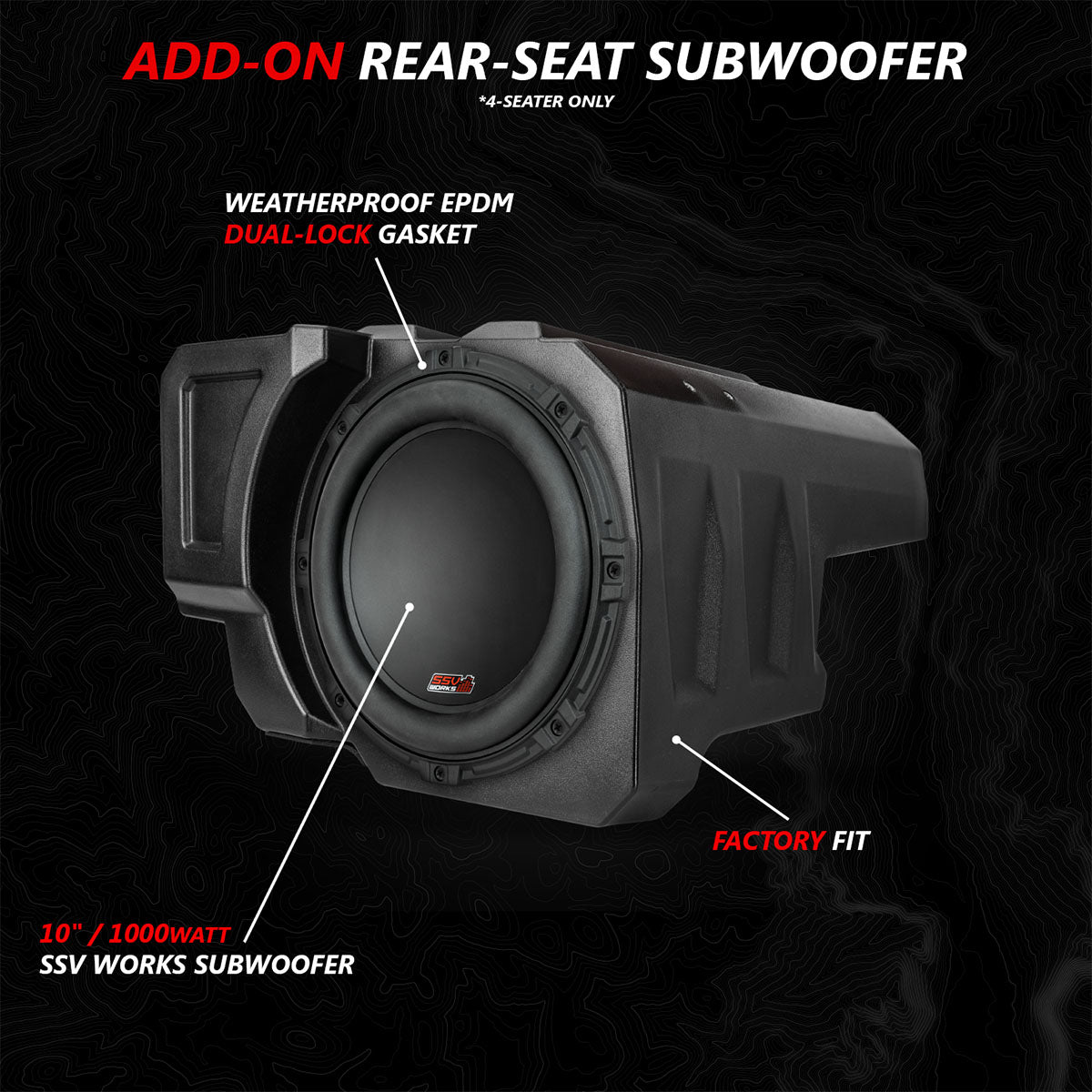 2020-2024 Polaris® RZR PRO Series Phase-6 K-Spec 5-Speaker 1400watt System for Ride Command - product image 5