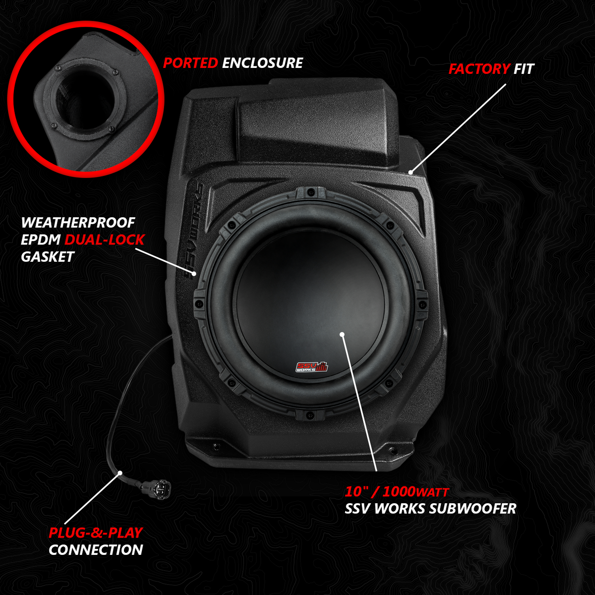 2020-2024 Polaris® RZR PRO Series Phase-6 K-Spec 5-Speaker 1400watt System for Ride Command - product image 6