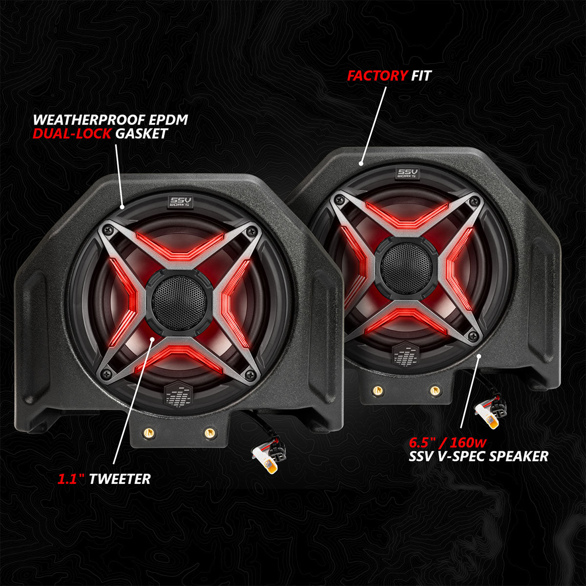 2020-2024 Polaris® RZR PRO Series Phase-5 V-Spec 5-Speaker 1400watt System w/MRB4 - product image 5