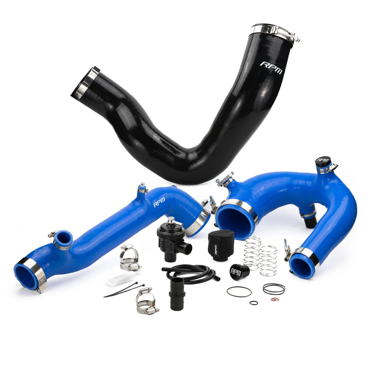 RPM Polaris RZR Turbo R & PRO XP/S Turbo Silicone Intake J-Tube, Charge Tube W/ BOV, & Intake Tube KIT — view 12