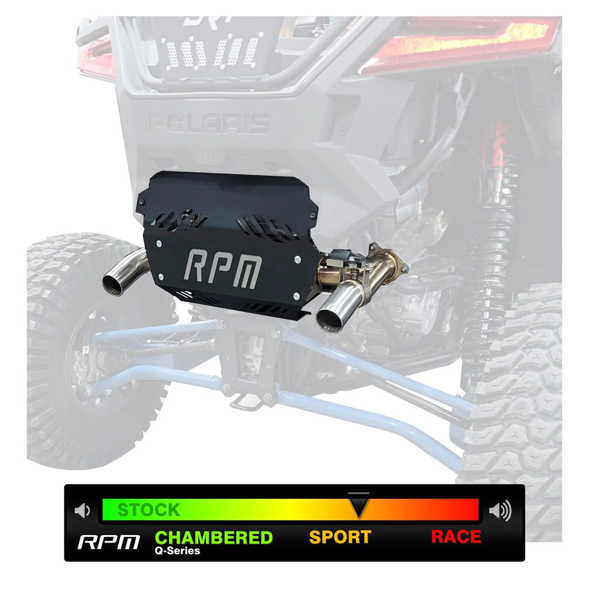 RPM RZR PRO XP & Turbo R/Pro S E-Valve Muffler - Dual Tip Captains Choice Exhaust - 2020-2026 PRO XP & TURBO R — view 23