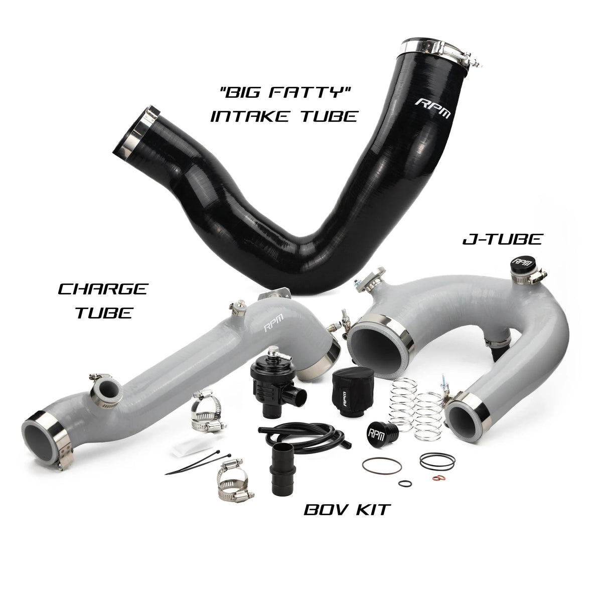 RPM Polaris RZR Turbo R & PRO XP/S Turbo Silicone Intake J-Tube, Charge Tube W/ BOV, & Intake Tube KIT — view 3