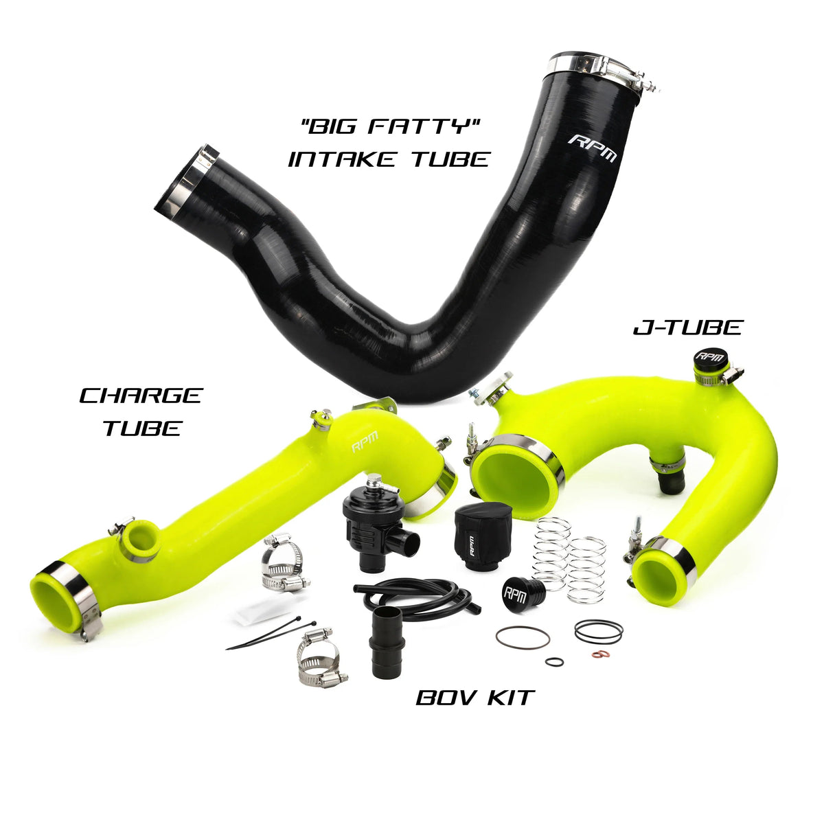 RPM Polaris RZR Turbo R & PRO XP/S Turbo Silicone Intake J-Tube, Charge Tube W/ BOV, & Intake Tube KIT — view 6