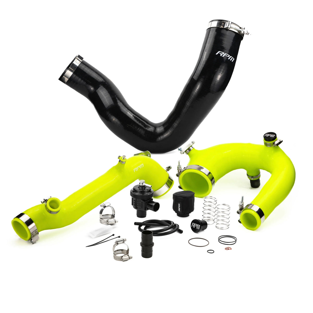 RPM Polaris RZR Turbo R & PRO XP/S Turbo Silicone Intake J-Tube, Charge Tube W/ BOV, & Intake Tube KIT — view 9