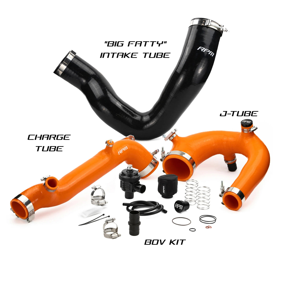 RPM Polaris RZR Turbo R & PRO XP/S Turbo Silicone Intake J-Tube, Charge Tube W/ BOV, & Intake Tube KIT — view 7