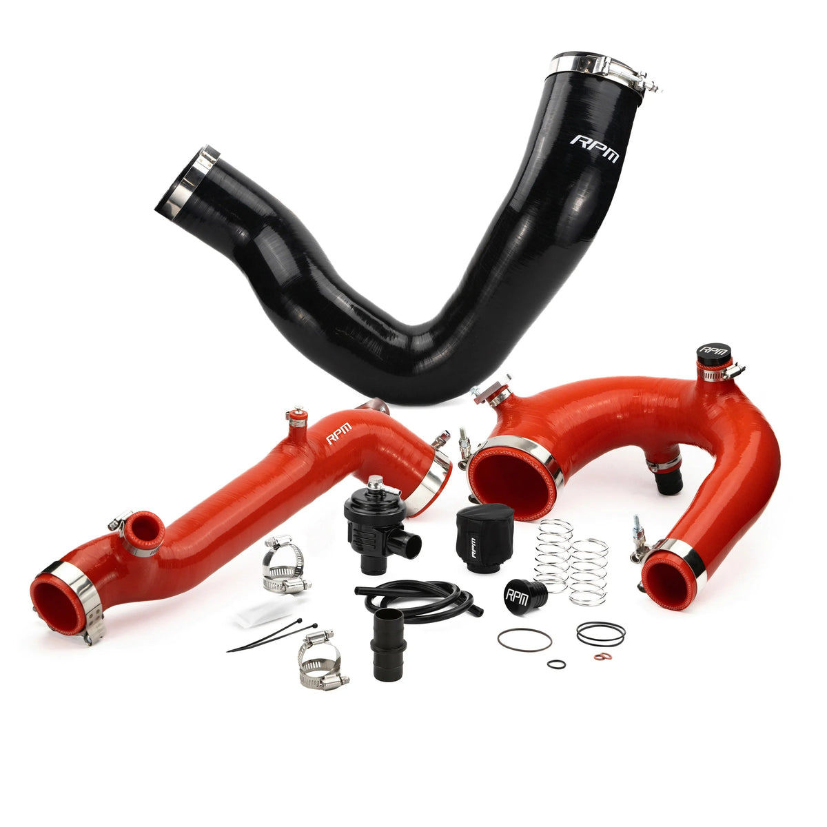 RPM Polaris RZR Turbo R & PRO XP/S Turbo Silicone Intake J-Tube, Charge Tube W/ BOV, & Intake Tube KIT — view 11