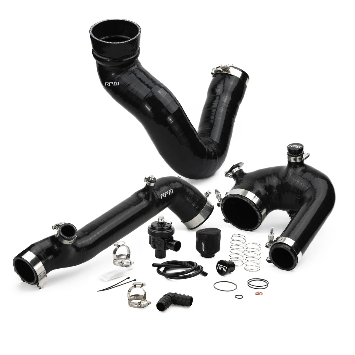 RPM Polaris RZR XP Turbo, Turbo S Silicone Intake J-Tube, Charge Tube W/ BOV, & Intake Tube KIT